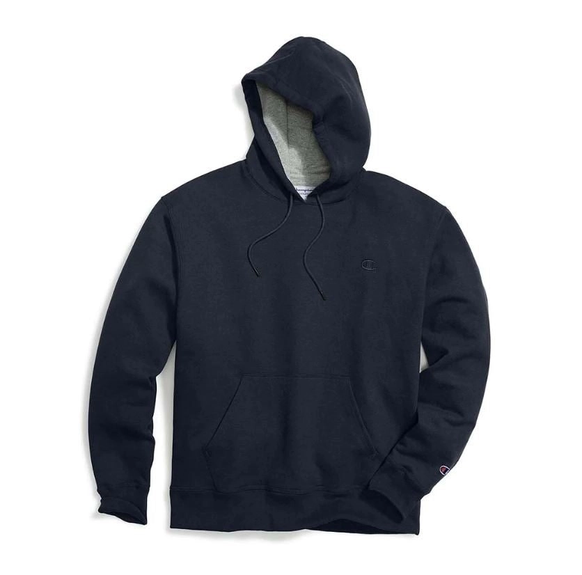 Mens Champion Navy Powerblend Fleece Hoodie