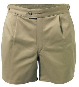 Mens Kinggee Drill Utility Short Workwear Tradie Trade Khaki