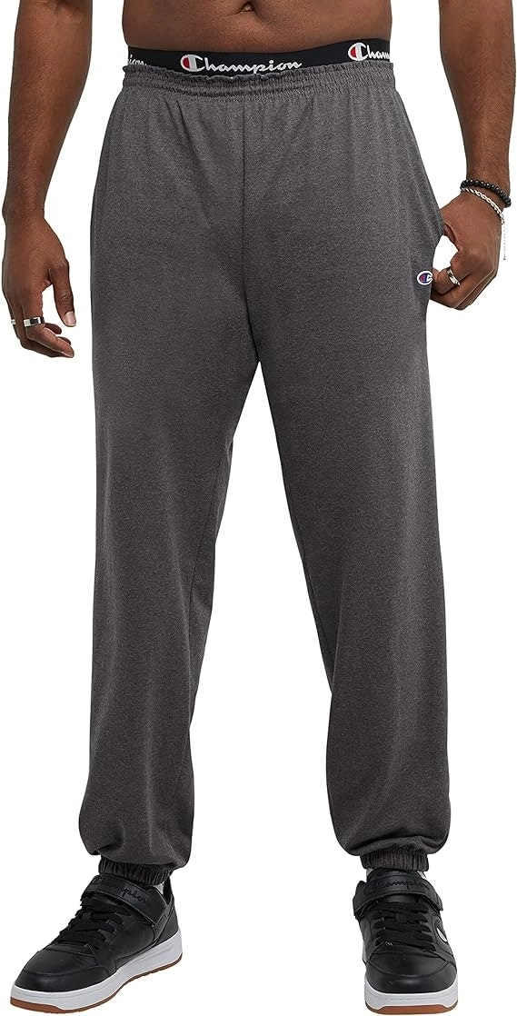 Mens Champion Granite Heather Trackies Everyday Comfort Joggers