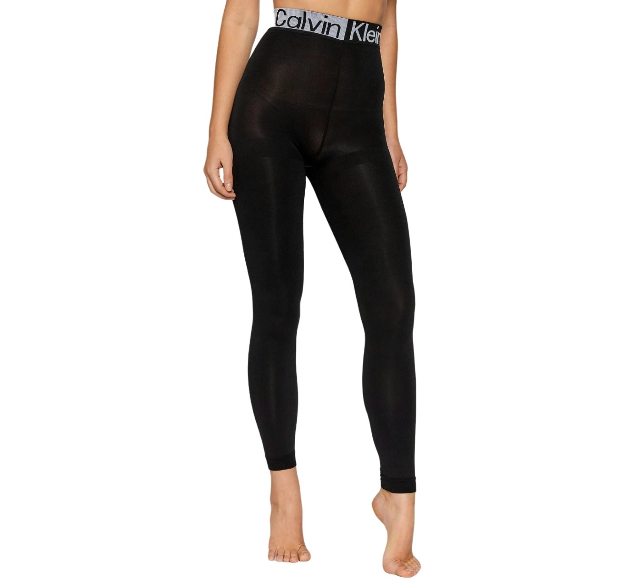 Womens Calvin Klein Black Slim Fit Pull On High Rise Leggings