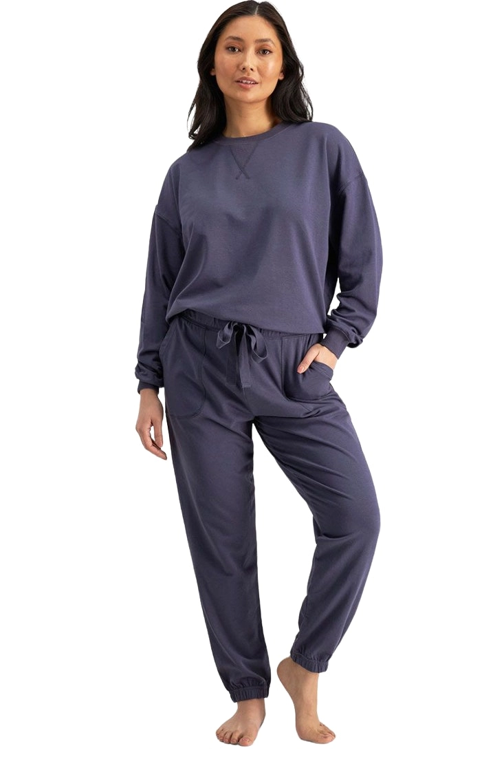 2 x Womens Jockey Life Terry Pant Trackie Loungewear Molten Midnight