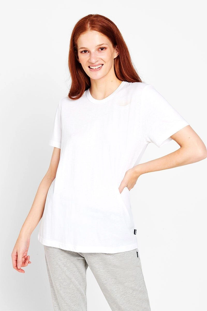 4 x Bonds Womens Core Crew Tee Cotton T-Shirt White