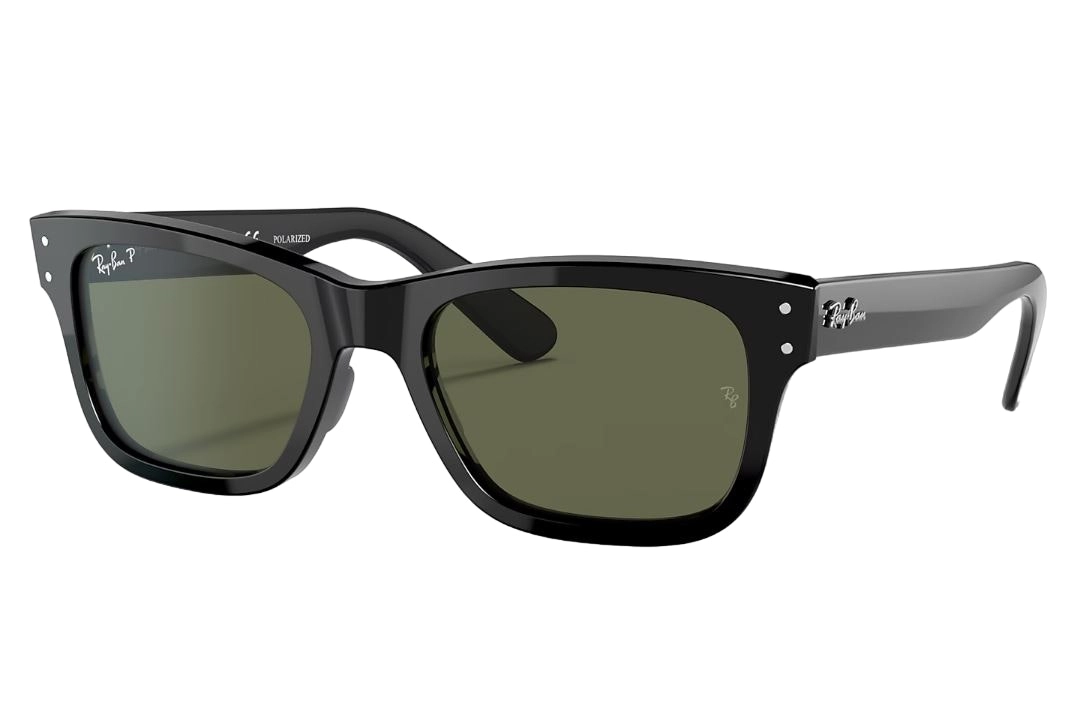 Mens Ray Ban Polarised Sunglasses Rb2283 Burbank Polished Black/Green Sunnies- M