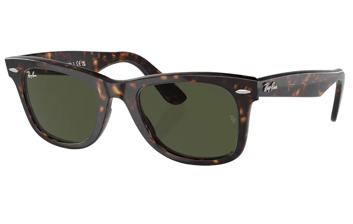 Unisex Ray Ban Sunglasses Rb2140 Original Wayfarer Classic Tortoise/Green - L