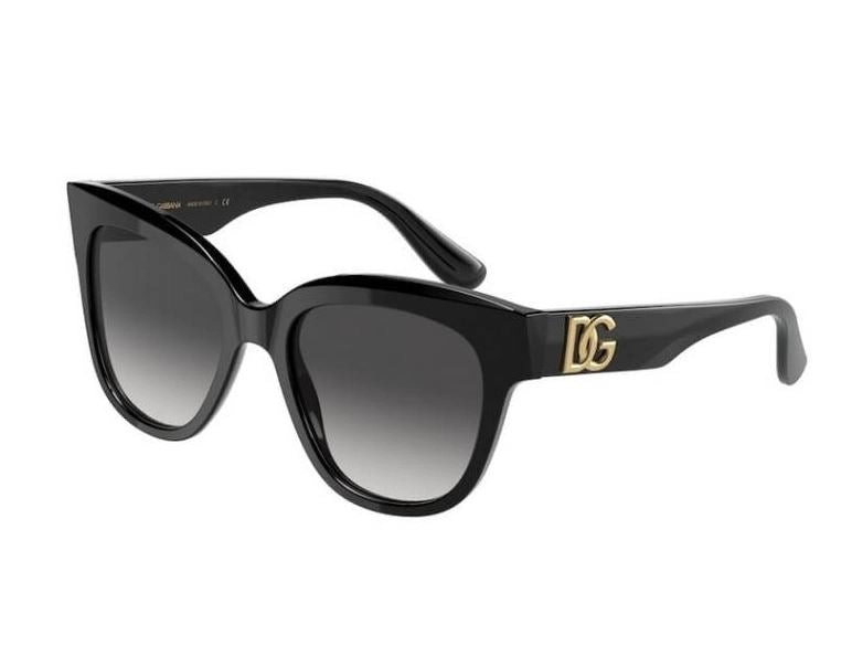 Womens Dolce & Gabbana Sunglasses Dg4407 Black/ Grey Gradient Sunnies