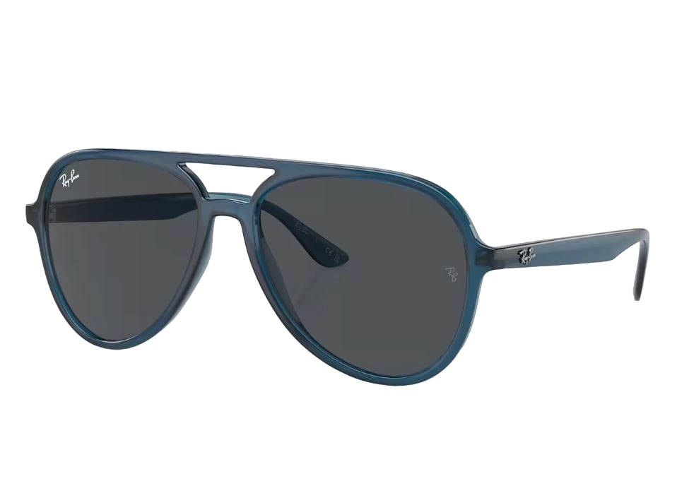 Unisex Ray Ban Sunglasses Rb4376 Matte Opal Dark Blue Sunnies