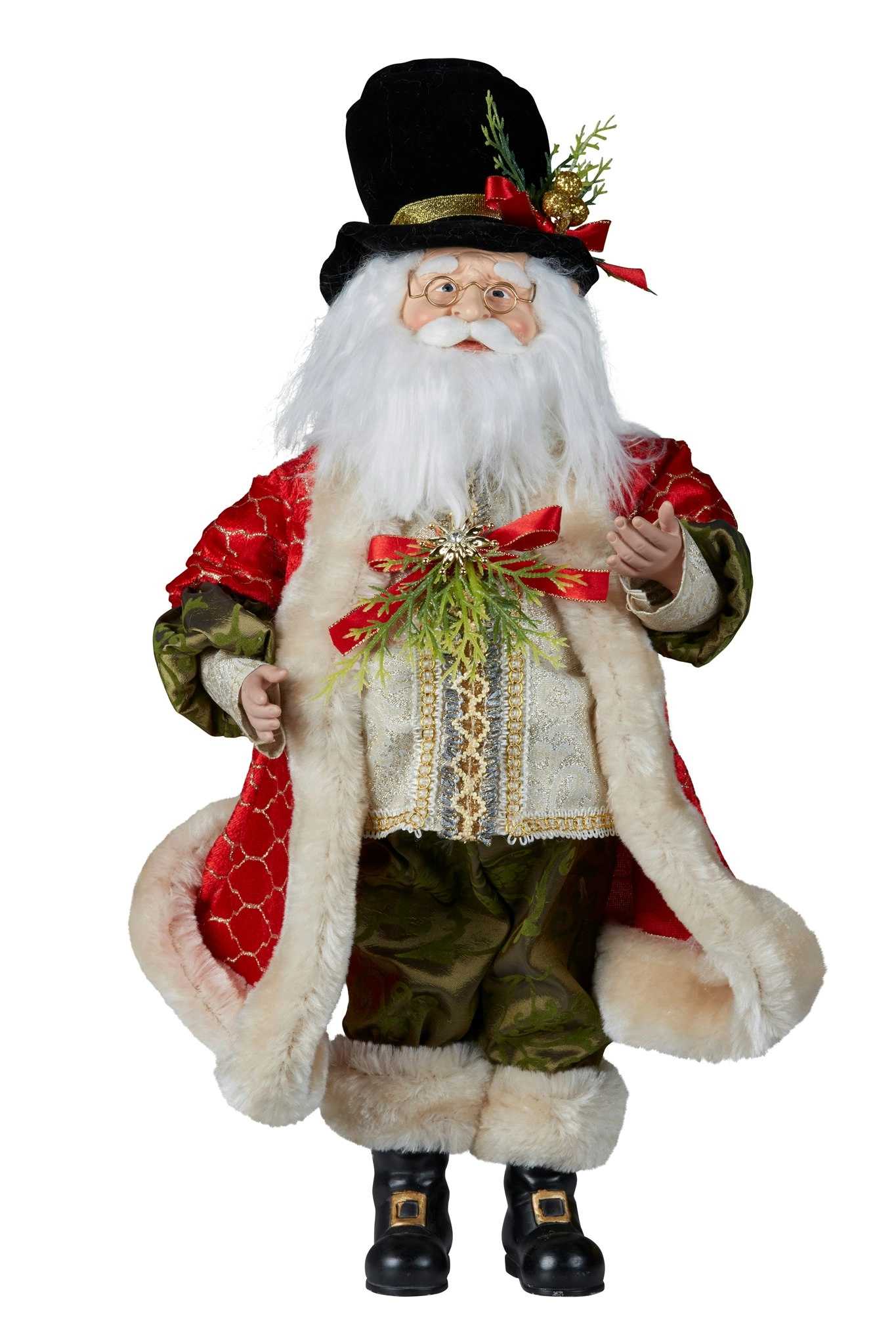 Top Hat Santa Claus 46cm Figurine Statuette