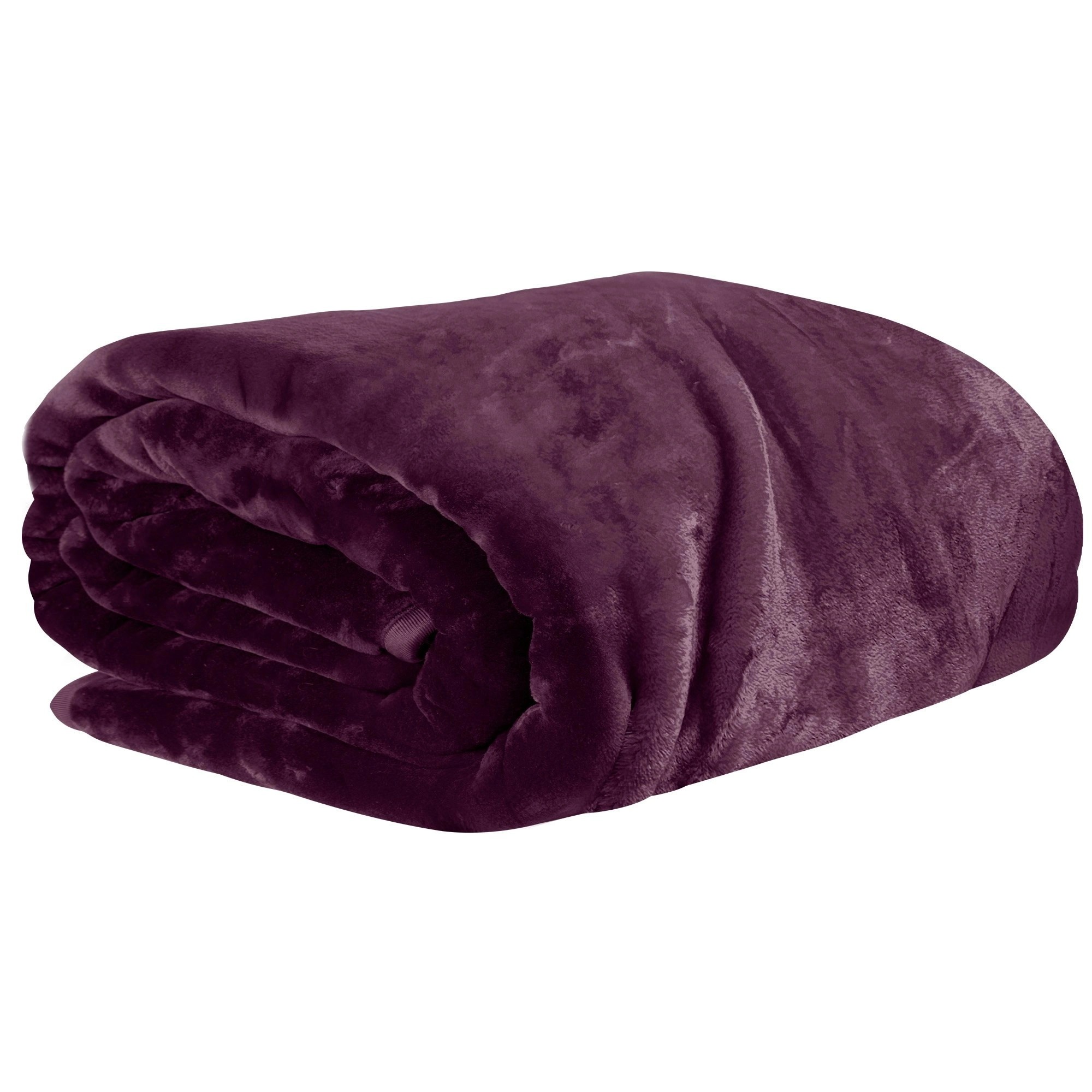 Laura Hill XL Double-Sided Oversized Faux Mink Blanket 305x305cm Purple