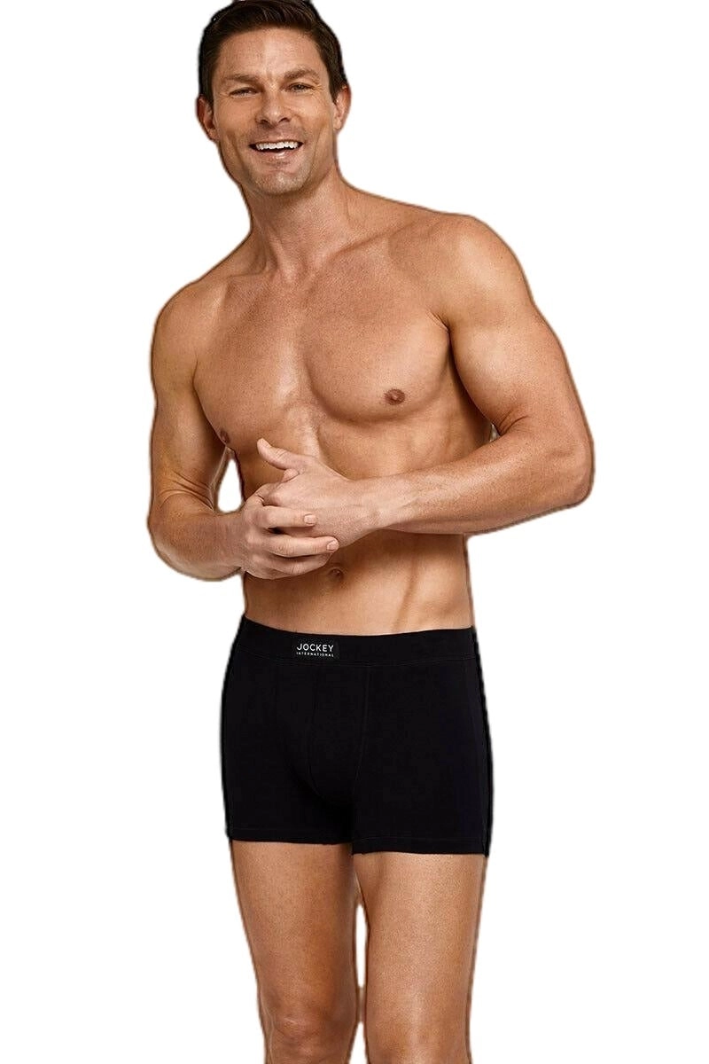 5 x Jockey Mens London Trunks Underwear Jocks International Collection - Black