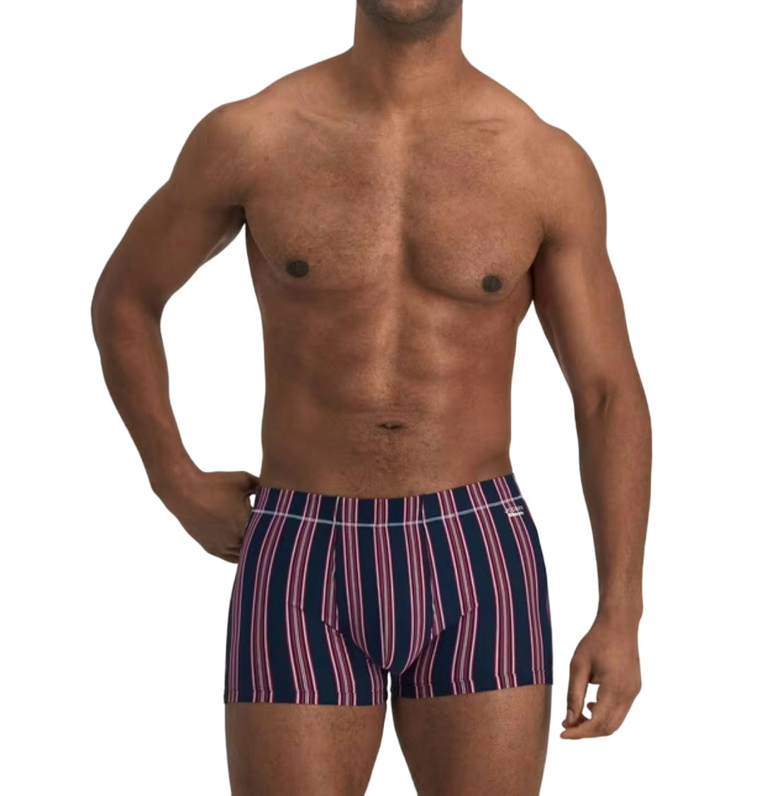 6 x Jockey Mens Skants Trunk Underwear Undies Navy And Red Stripes