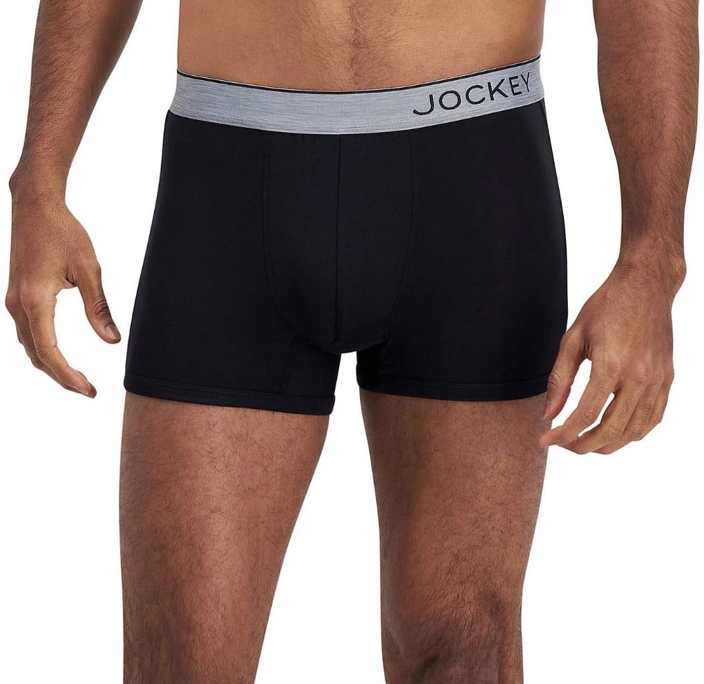 1 x Jockey Super Soft Modal Trunk Underwear Black Undies