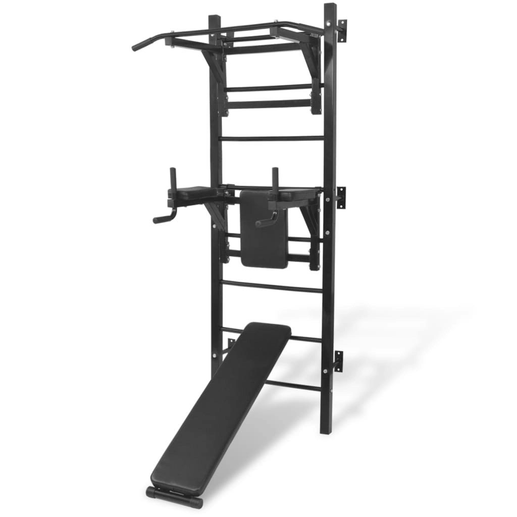 Wall-mounted Multi-functional Fitness Power Tower Black 91367