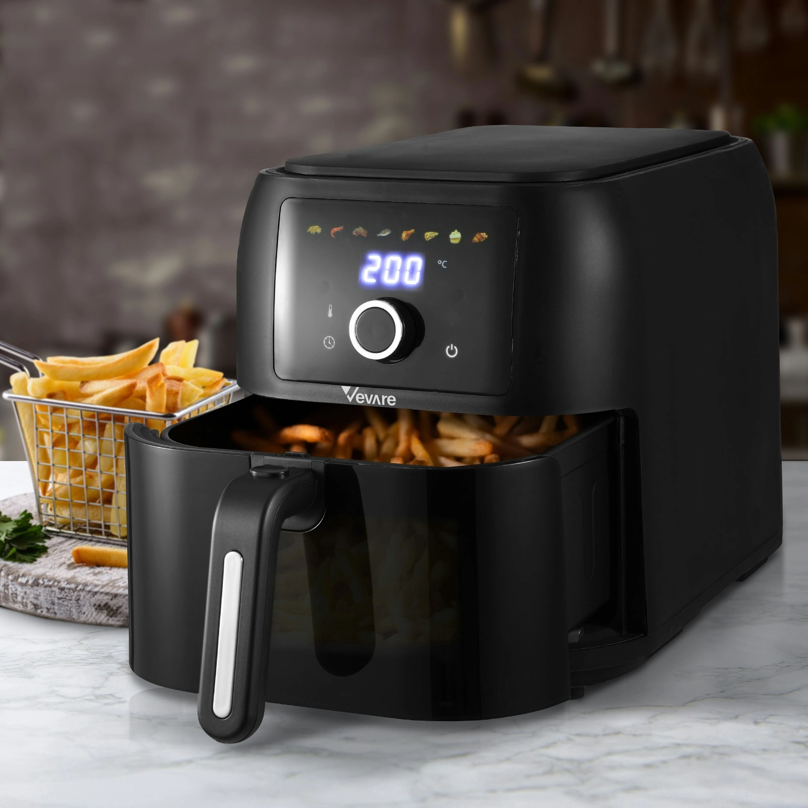 Vevare Air Fryer 8L Fryers Oven Digital Touch Oil Free Cooker 1700W Kitchen