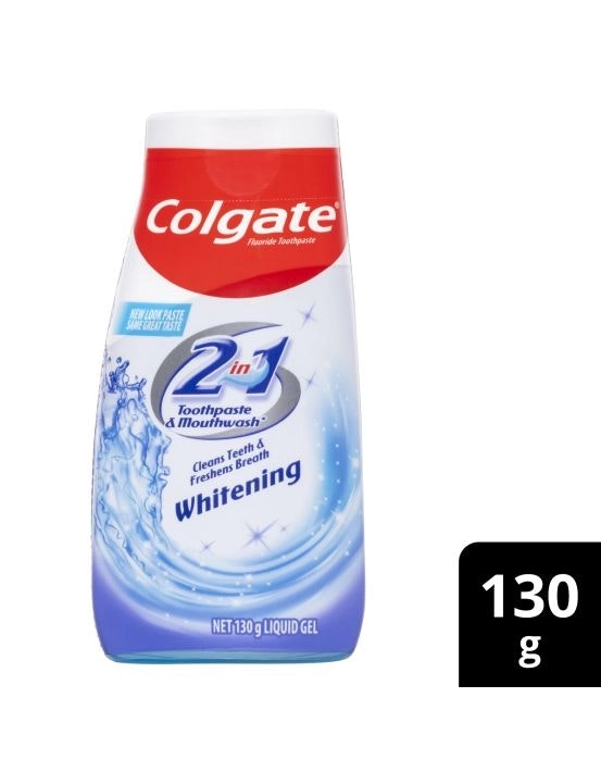 Colgate 2 in 1 Toothpaste & Mouthwash Whitening 130g