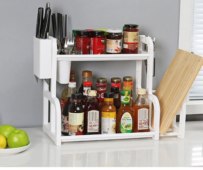 Kitchen Organiser Spice Cutlery Dish Rack