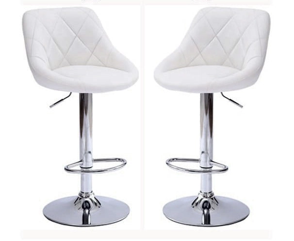 2 x Varossa Symphony High Back Bar Stools (White)