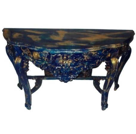 Blue Colour Carving Consoles