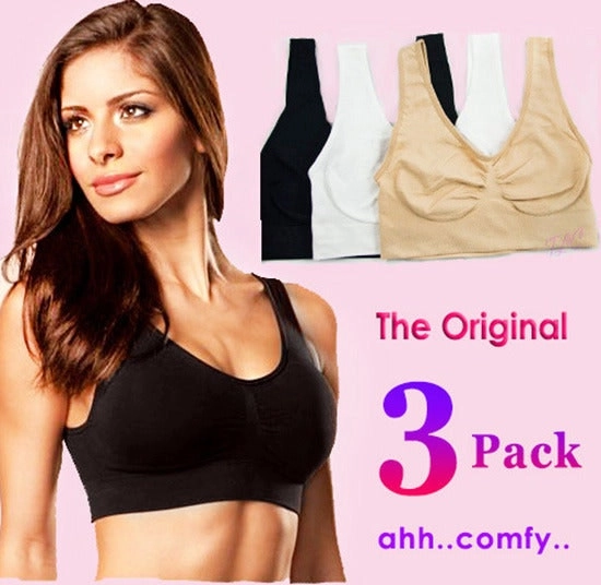 3 x Pack Seamless Sports Bras