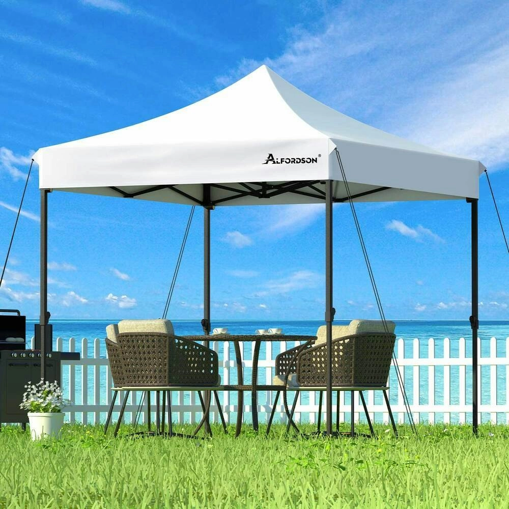 Alfordson Gazebo 3x3 Pop Up Tent Wedding Canopy White