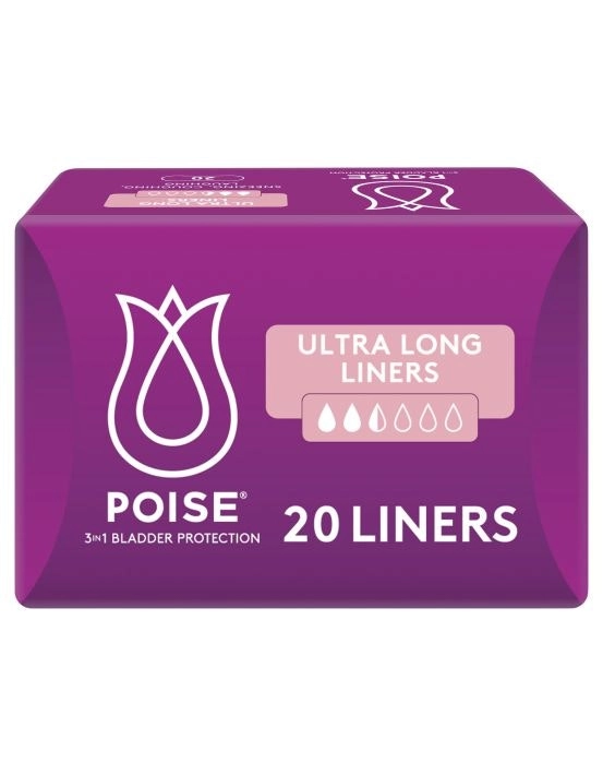 Poise Ultra Long Liners 20 Pack