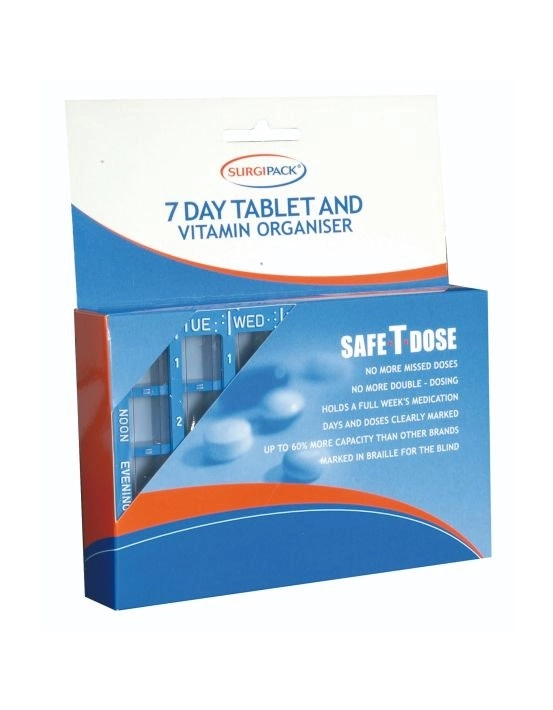 SurgiPack Safe-T-Dose 7 Day Tablet & Vitamin Organiser