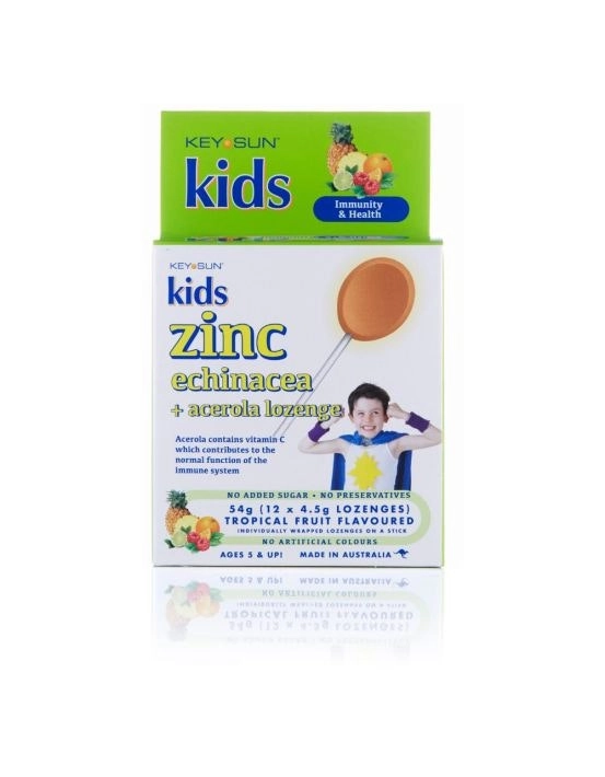 Key Sun Kids Zinc, Echinacea + Acerola 12 Lozenges