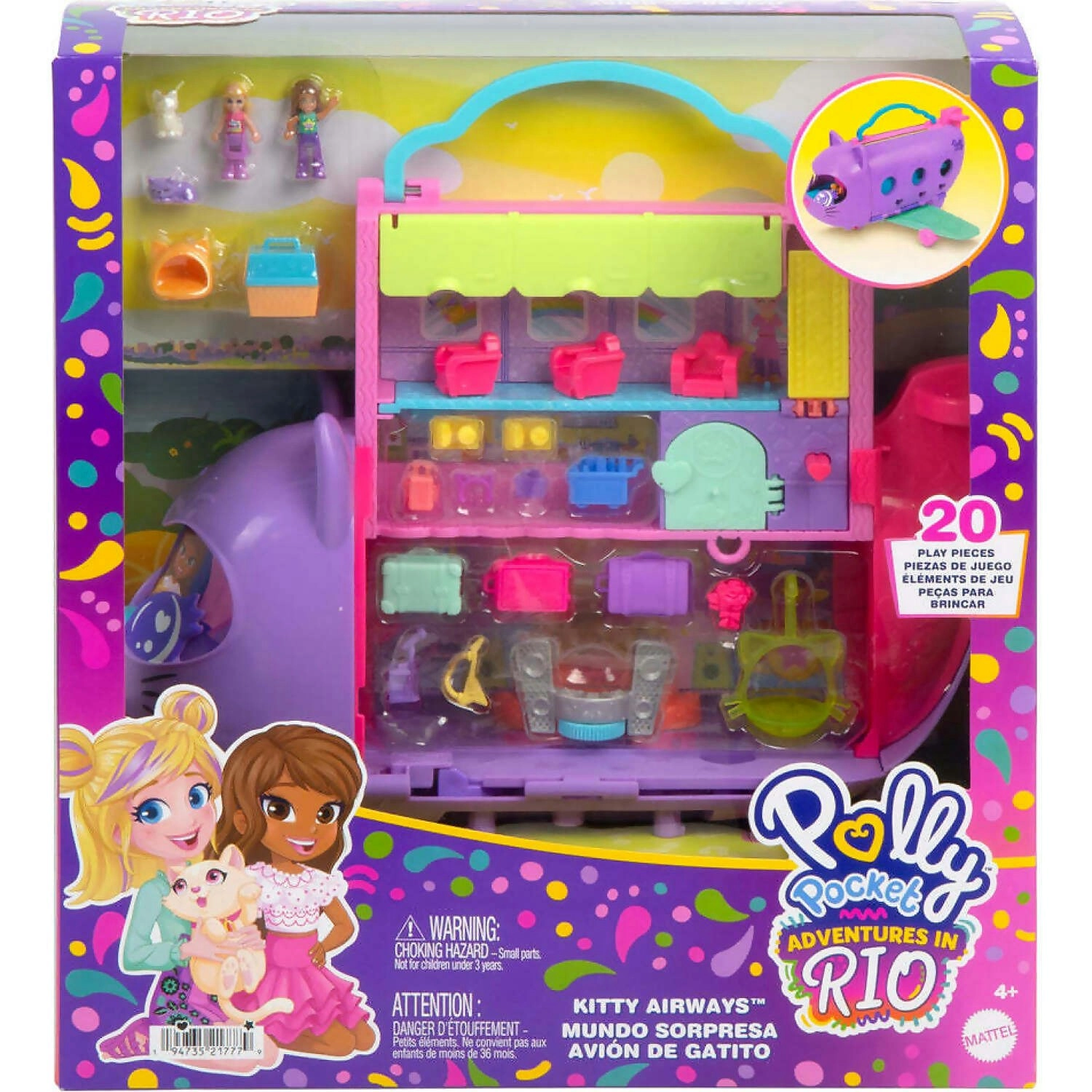 Polly Pocket - Kitty Airways Playset - Mattel