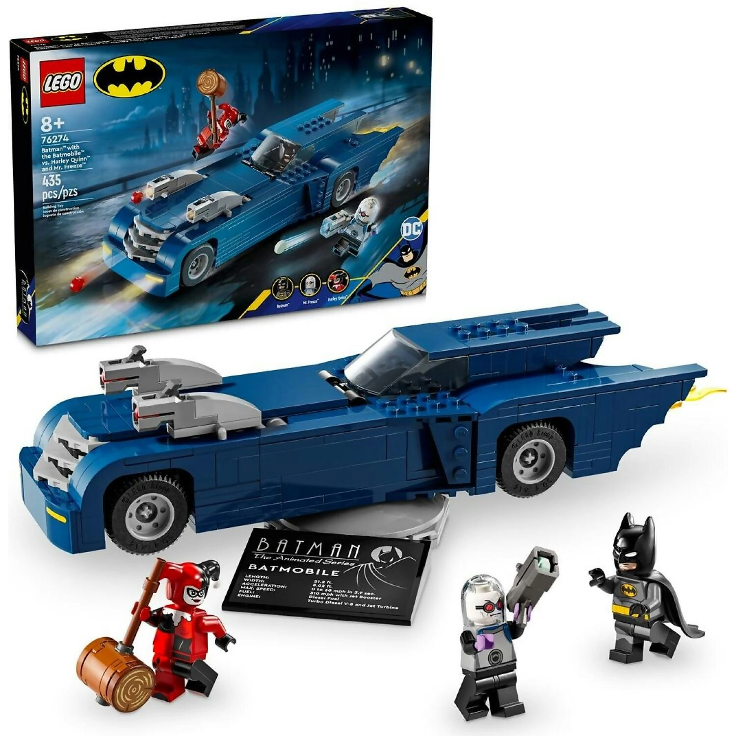 LEGO 76274 Batman with the Batmobile vs. Harley Quinn and Mr. Freeze - DC Super Heroes