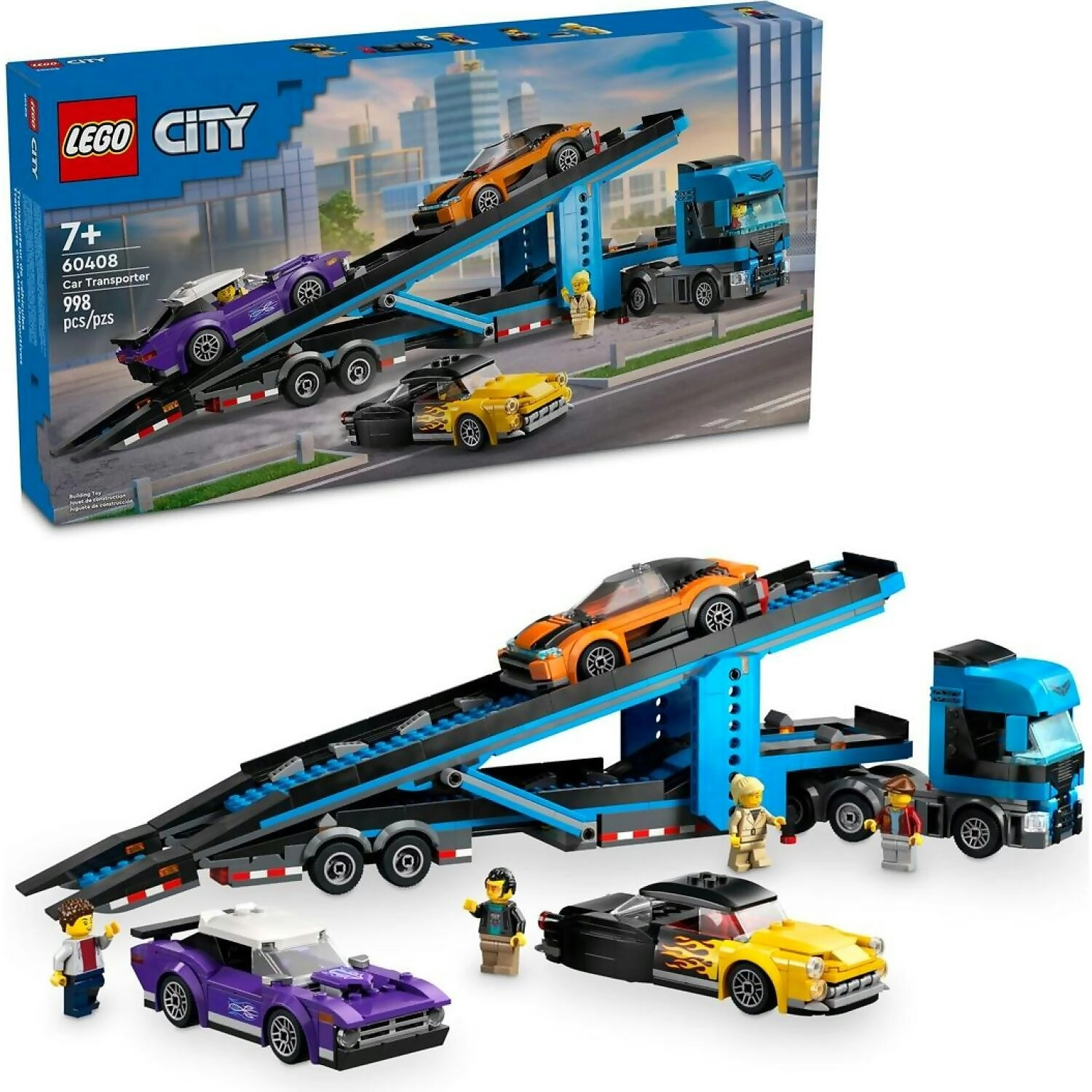 LEGO 60408 Car Transporter Truck with Sports Cars - City