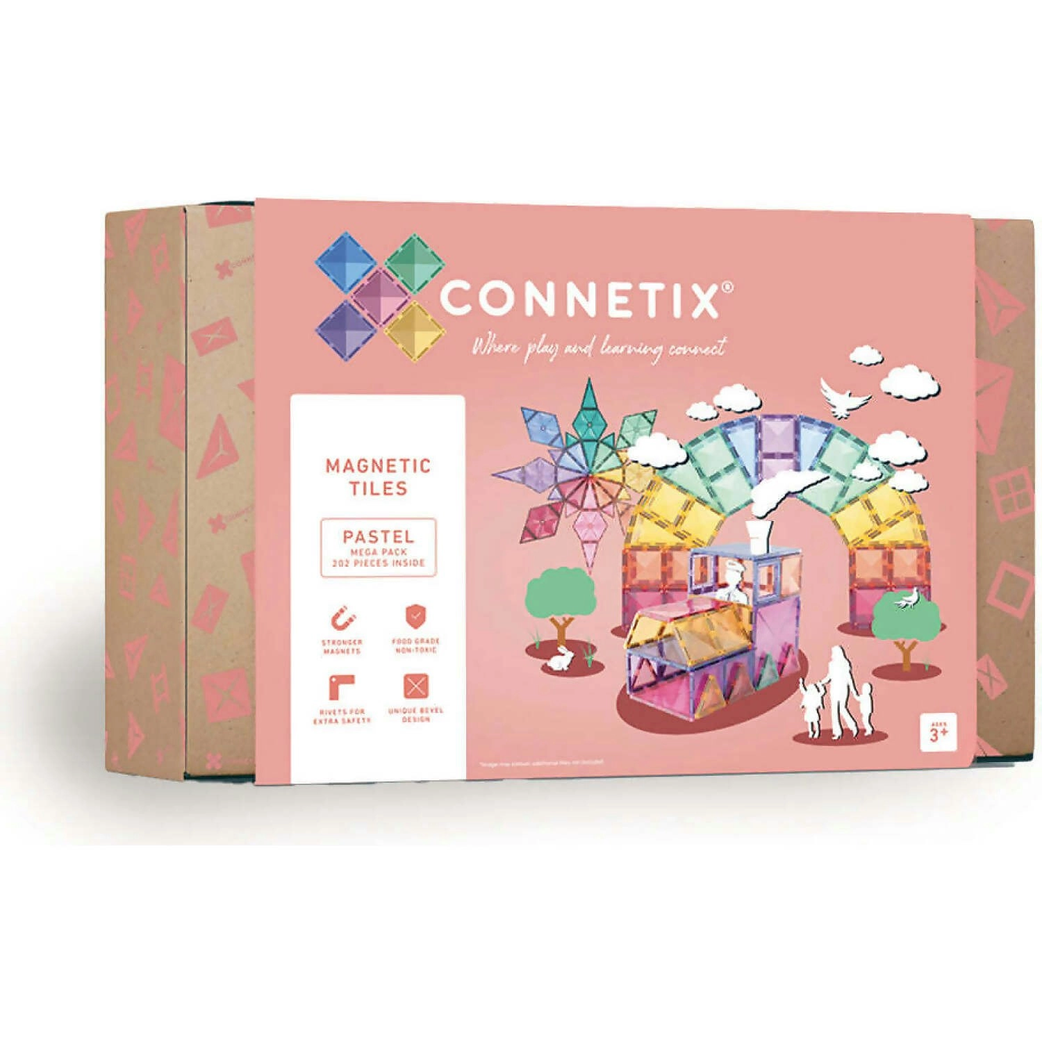 Connetix - Magnetic Tiles Pastel Mega Pack 202pc