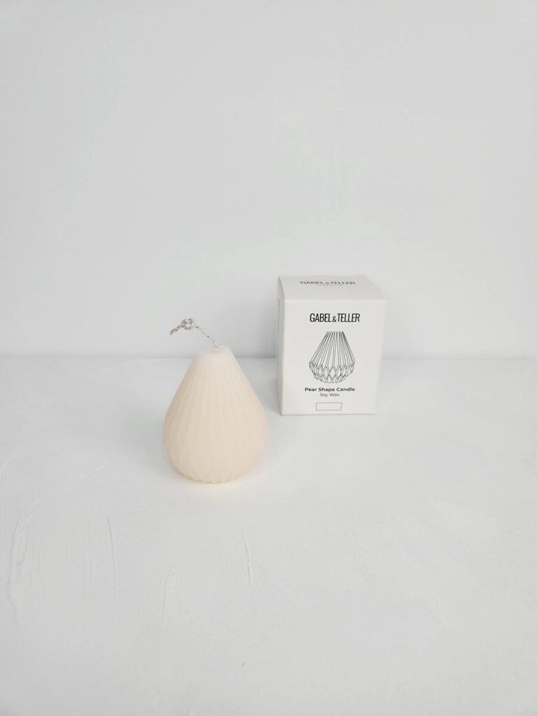 Gabel & Teller Pear Shape Candle 7.5x6cm - Nude