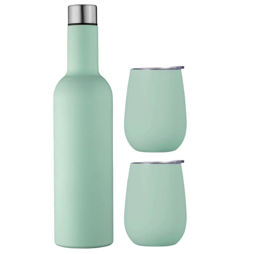 Avanti Double Wall Wine Traveller Set - Mint