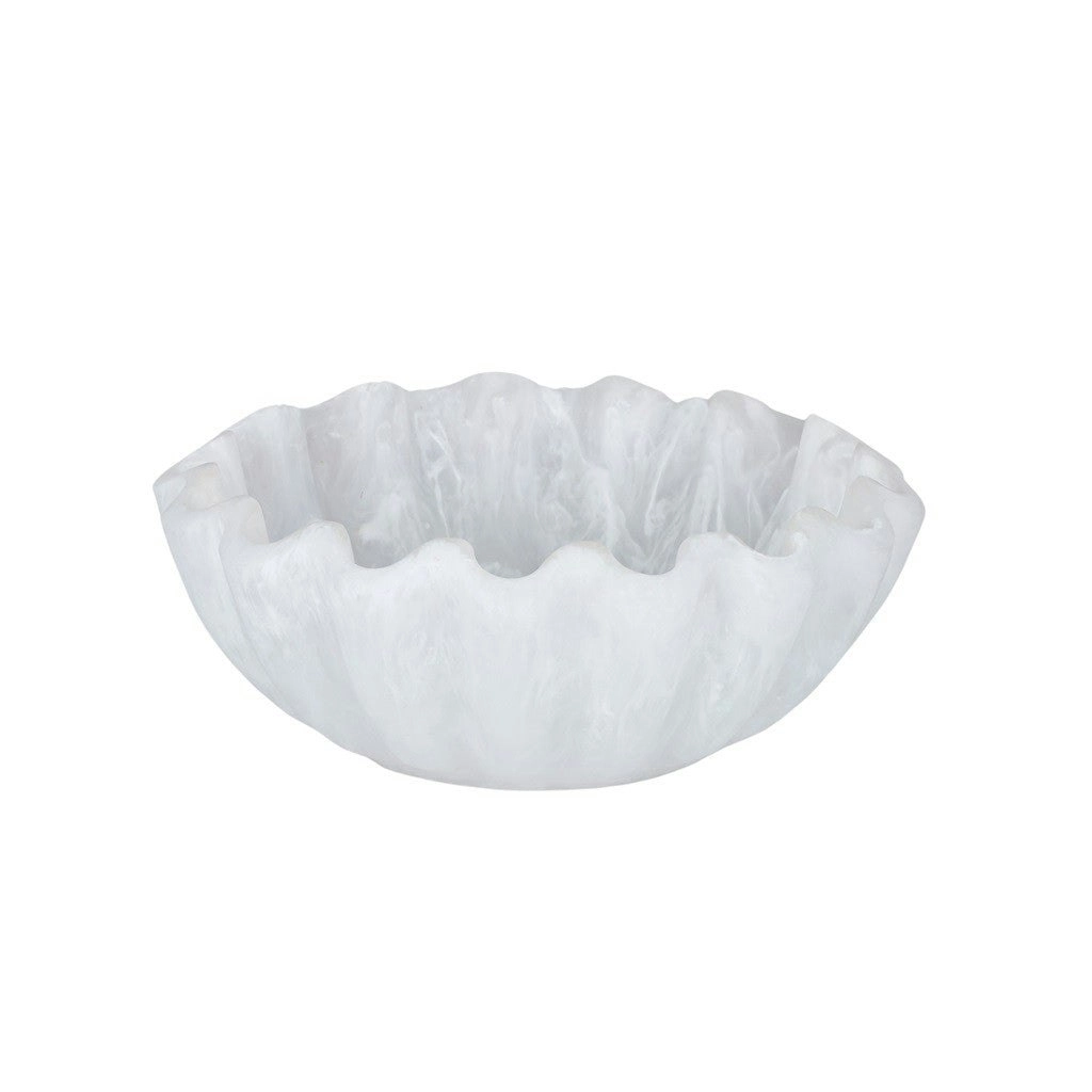 Assemble Merridy Resin Scallop Bowl 31x12cm - White