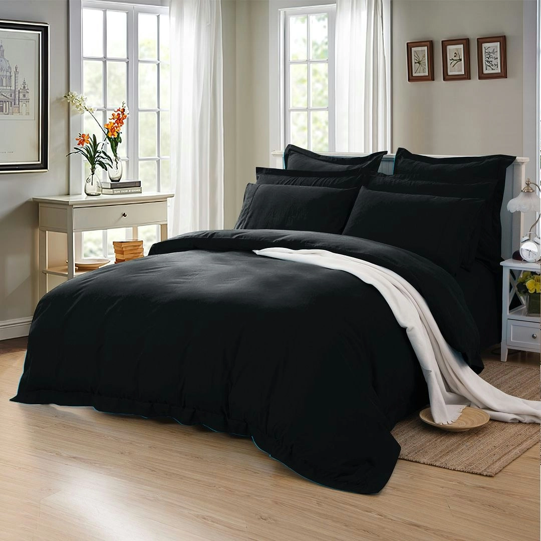 1000Tc Tailored Double Size Duvet Quilt Cover Set - White