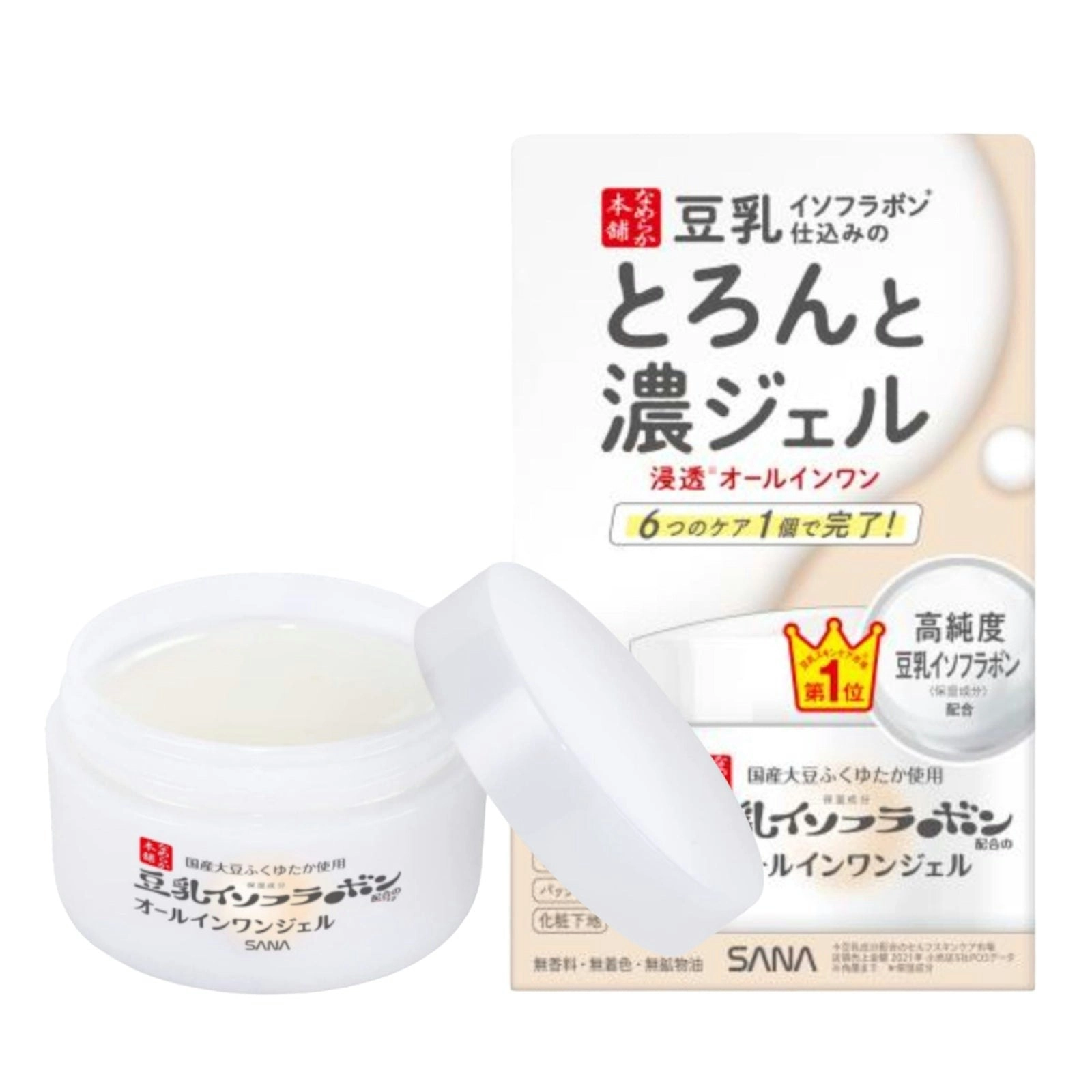 Sana Nameraka Honpo Soymilk Isoflavone All-in-One Gel 100g