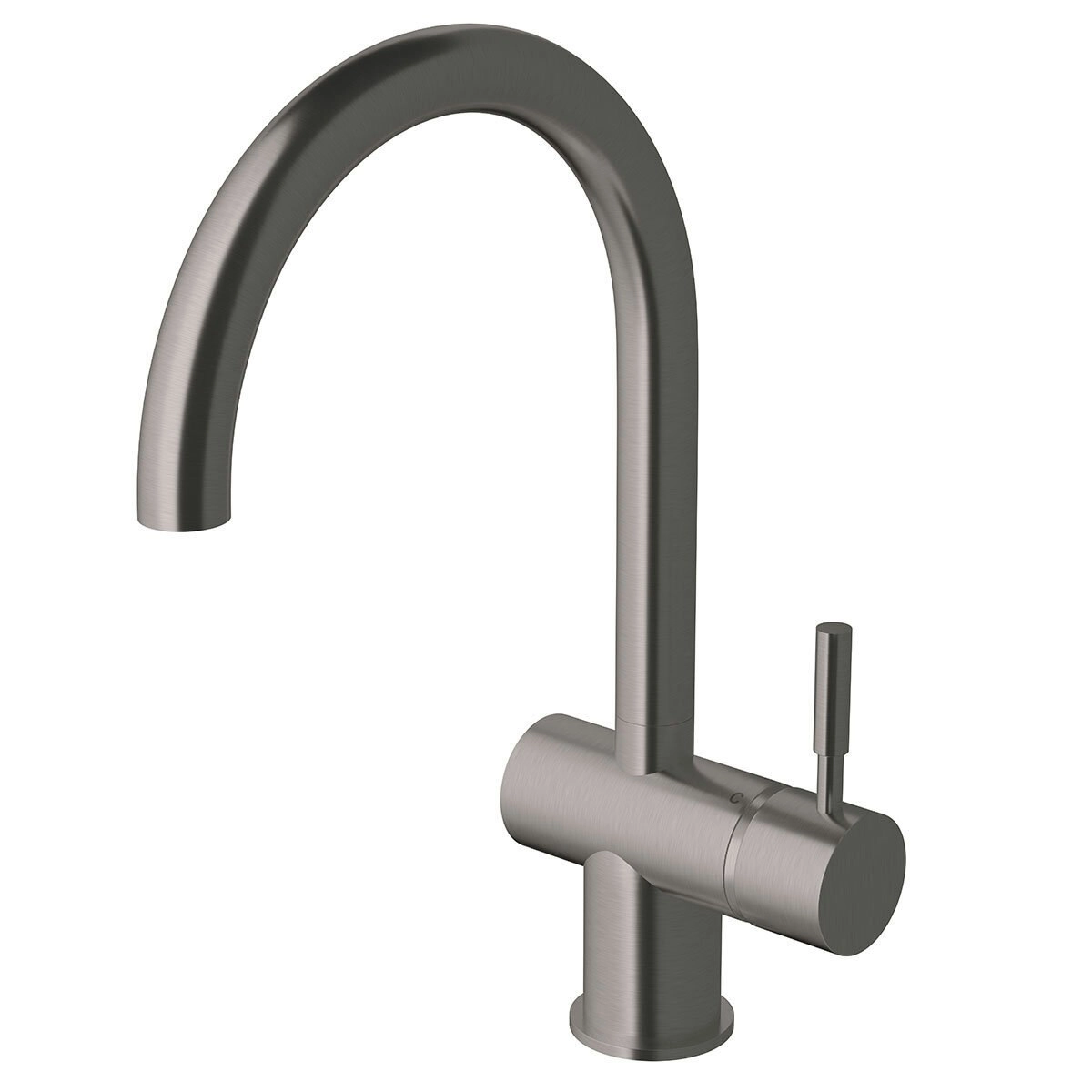 Sussex Taps Voda Sink Mixer Curved Brushed Gunmetal