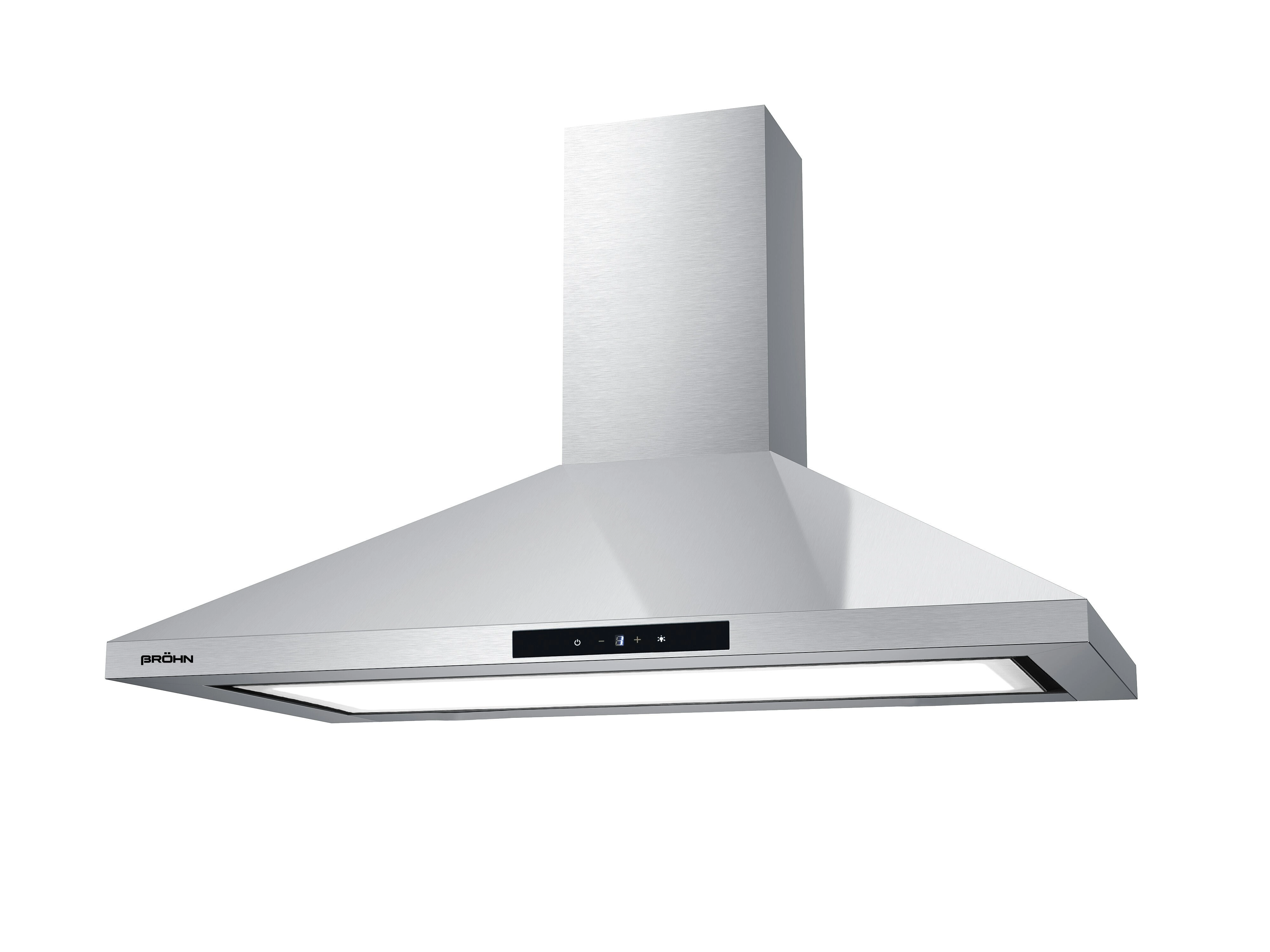 Brohn 90cm Wall Canopy Stainless Steel Rangehood