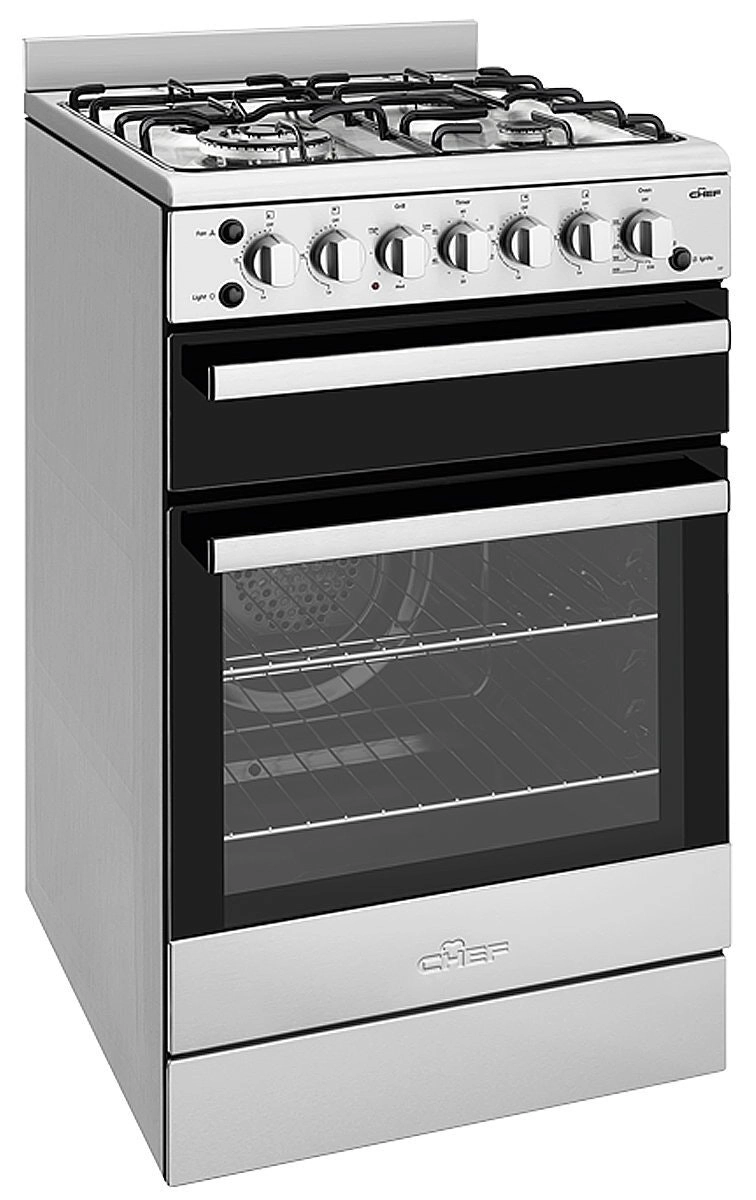 Chef 54cm Freestanding Fan Forced Gas Oven/Stove