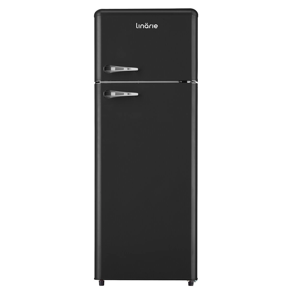 Linarie Valloire 209L Black Retro Top Mount Fridge - Manual Defrost