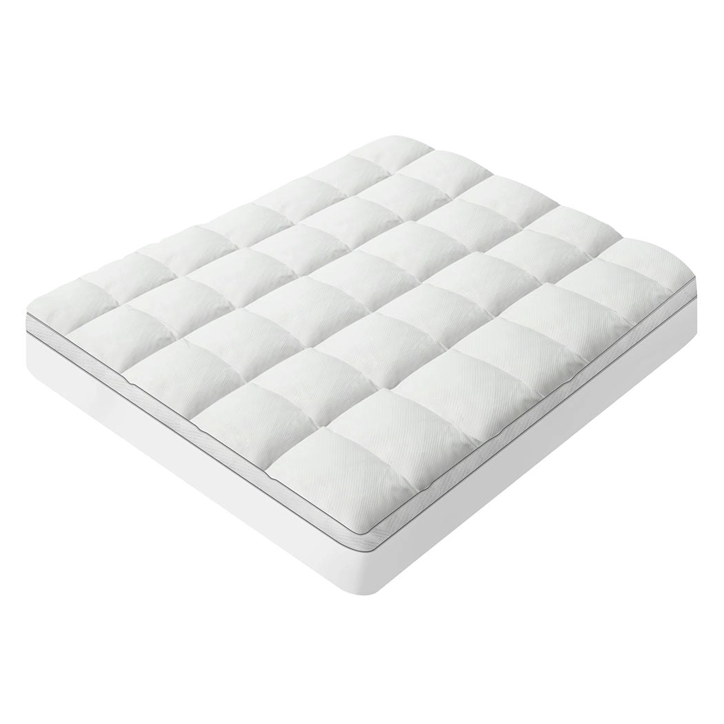 Dreamz Cloud Soft Pillowtop Mattress Topper Queen Protector Machine Washable