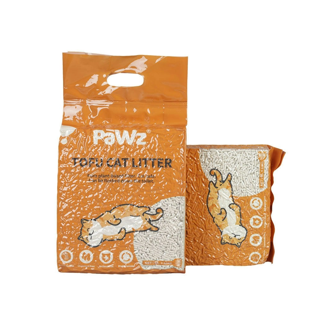 Pawz 2.5kg Tofu Cat Litter Clumping Flushable Fast Super Absorben Natural x1