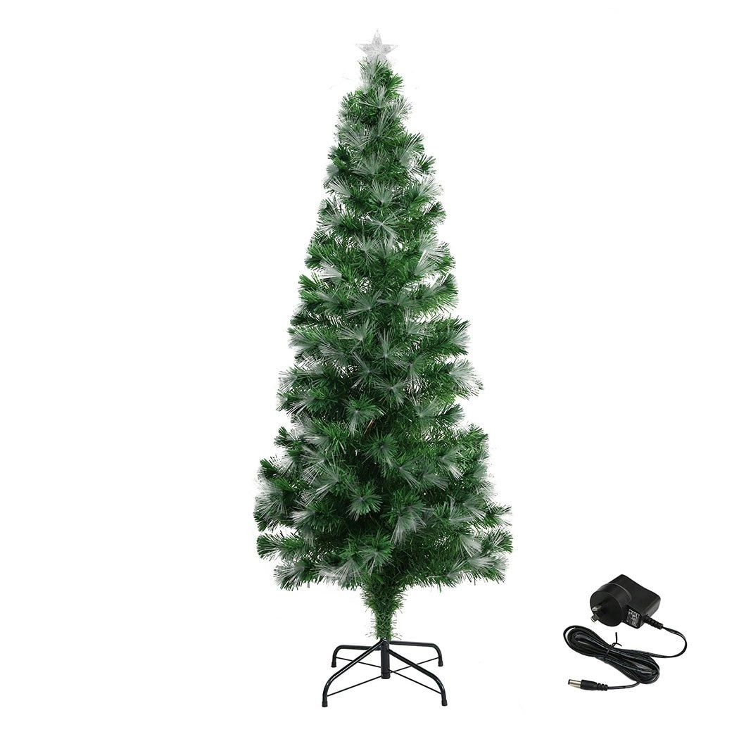 Santaco 1.8M Christmas Tree Fibre Optic 6Ft Atificial Xmas Lights Holiday Decor