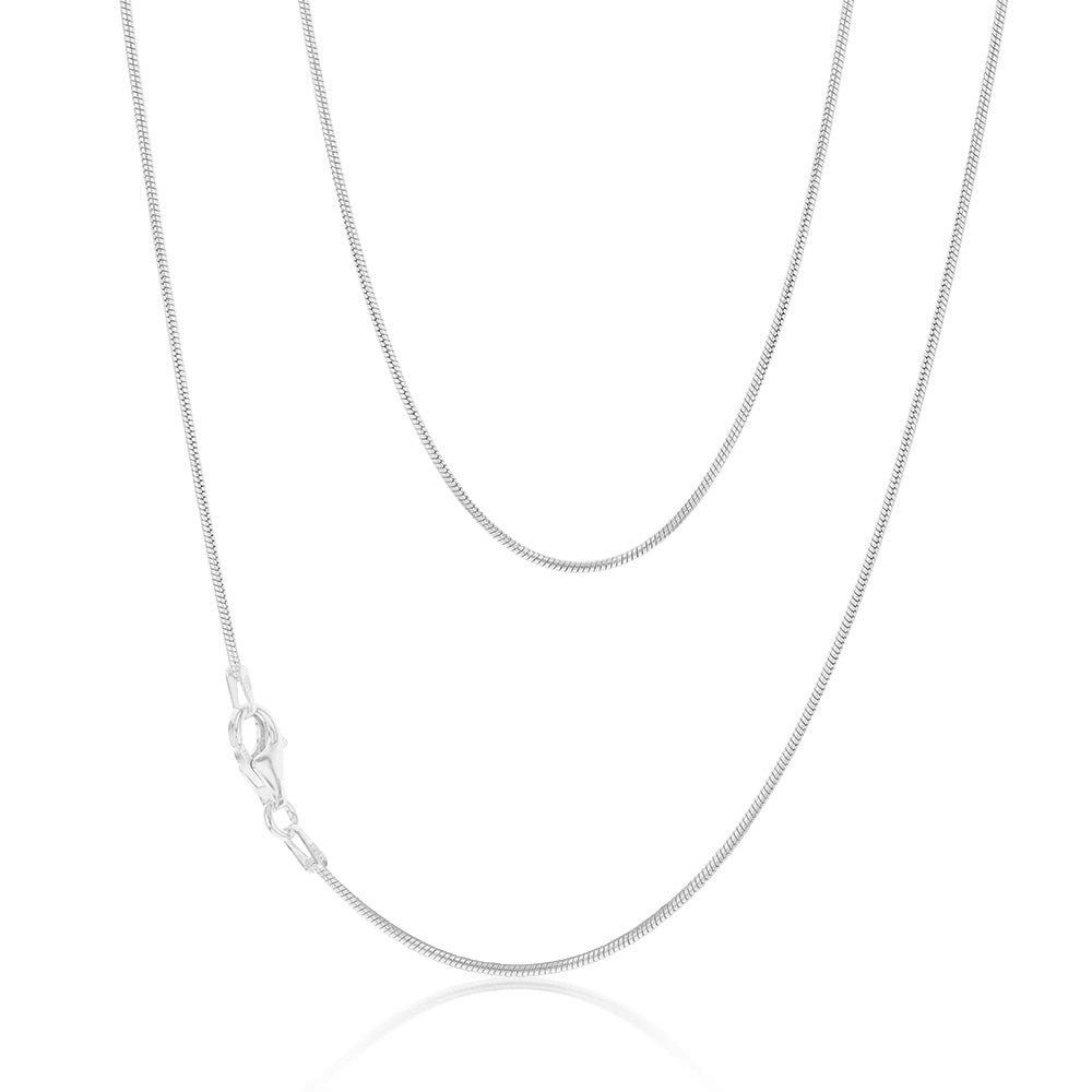 Sterling Silver Snake 40cm Chain