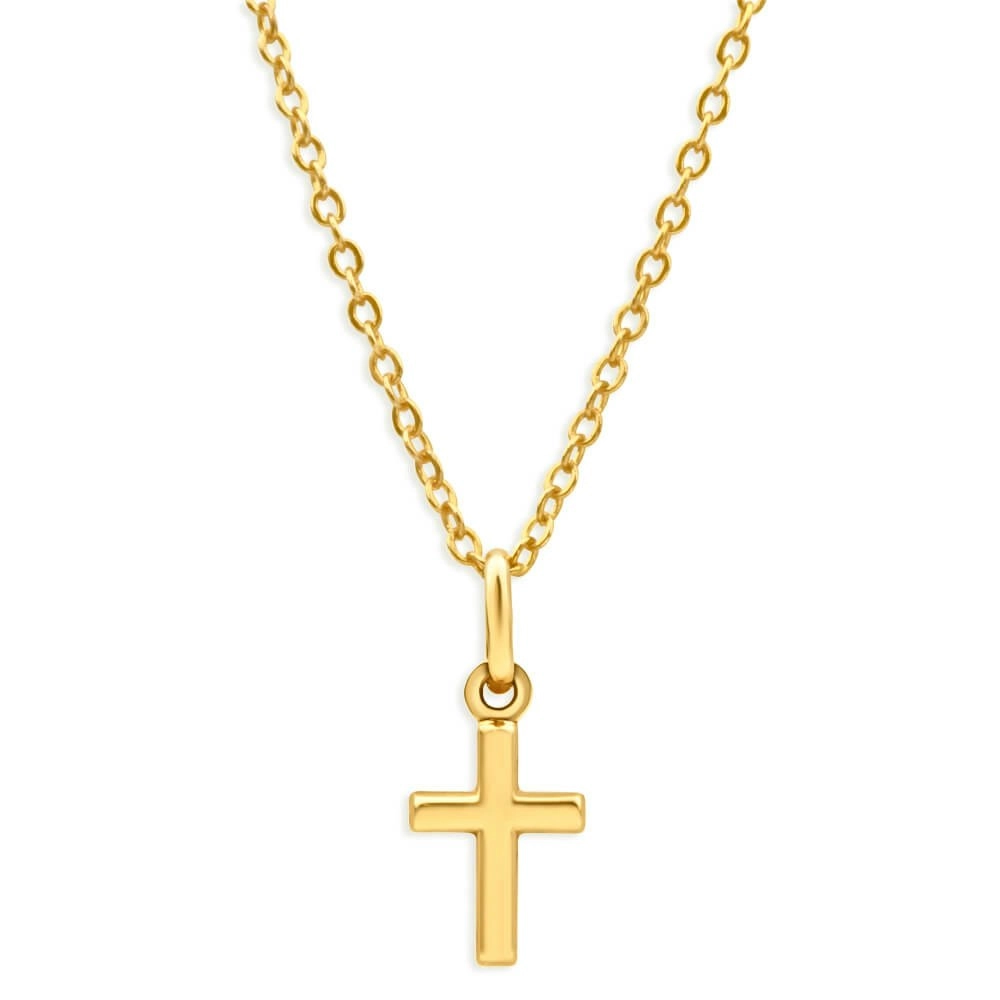 9ct Yellow 14mm Cross Gold Pendant