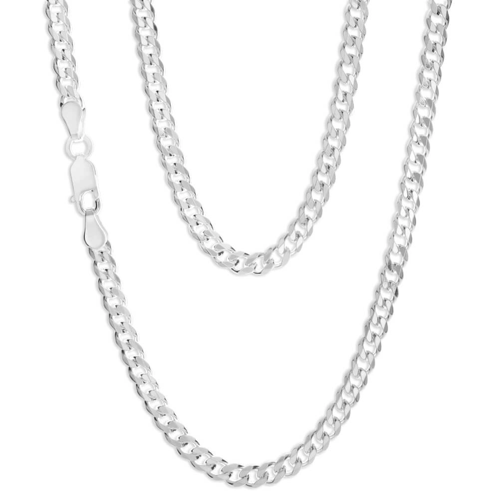 Sterling Silver 55cm 120 Gauge Dicut Curb Chain