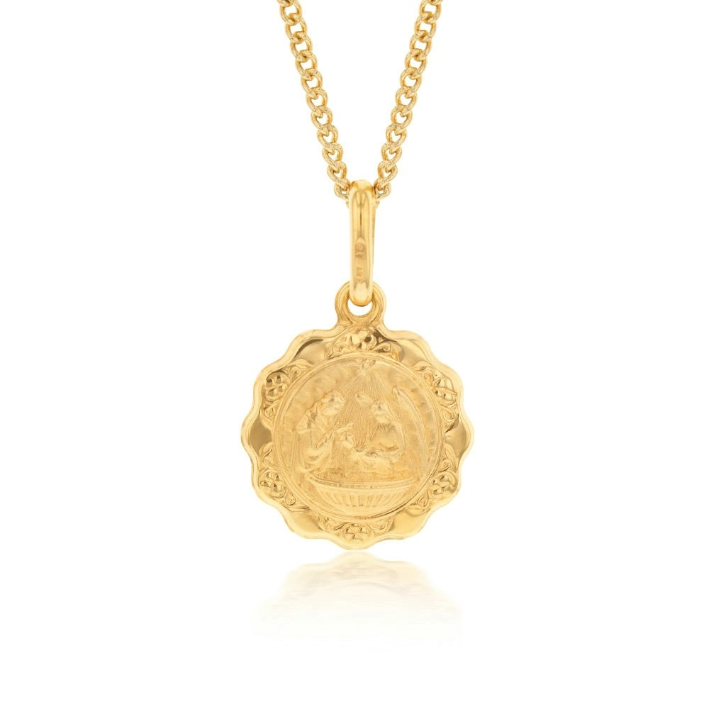 9ct Yellow Gold 12mm Pendant