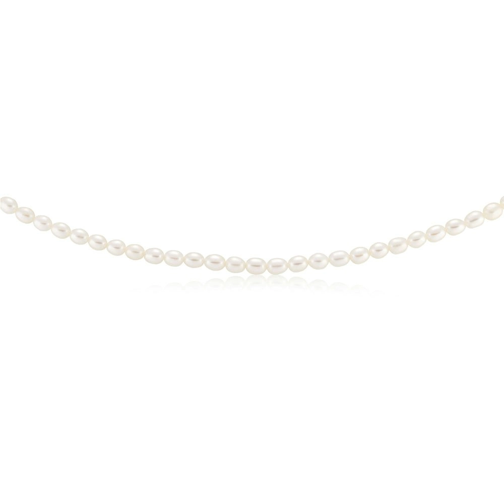 White 6-7mm Freshwater Pearl 45cm Necklace with Sterling Silver Clasp