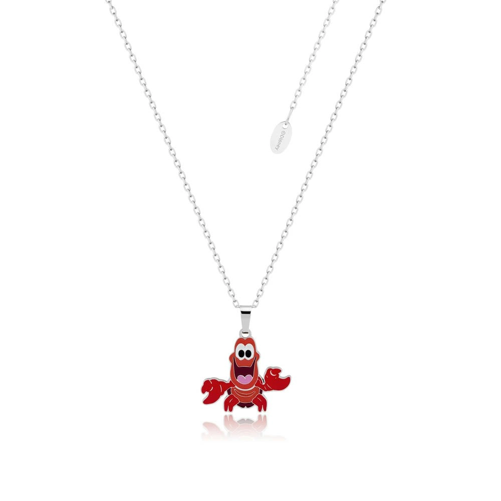 Disney Stainless Steel Sebastian Pendant On Chain