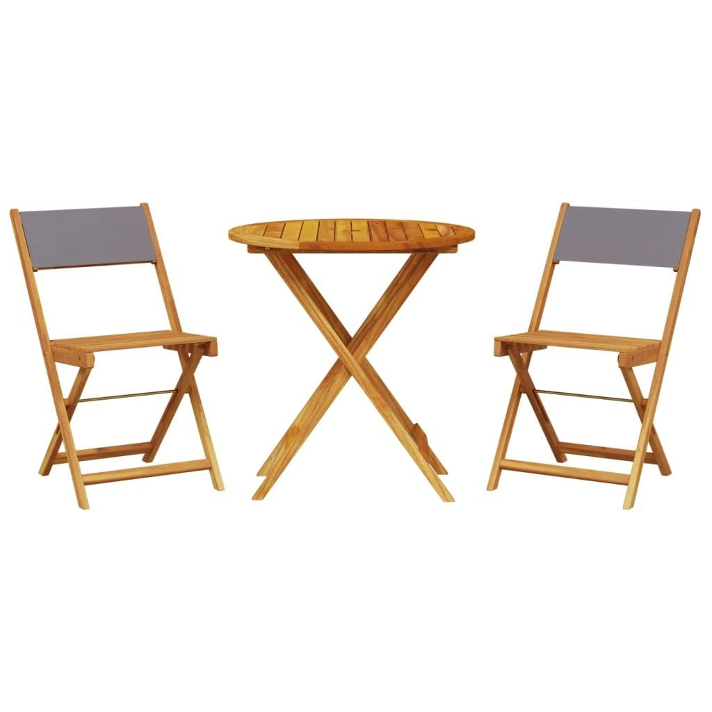 3 Piece Bistro Set Anthracite Fabric and Solid Wood 3281845