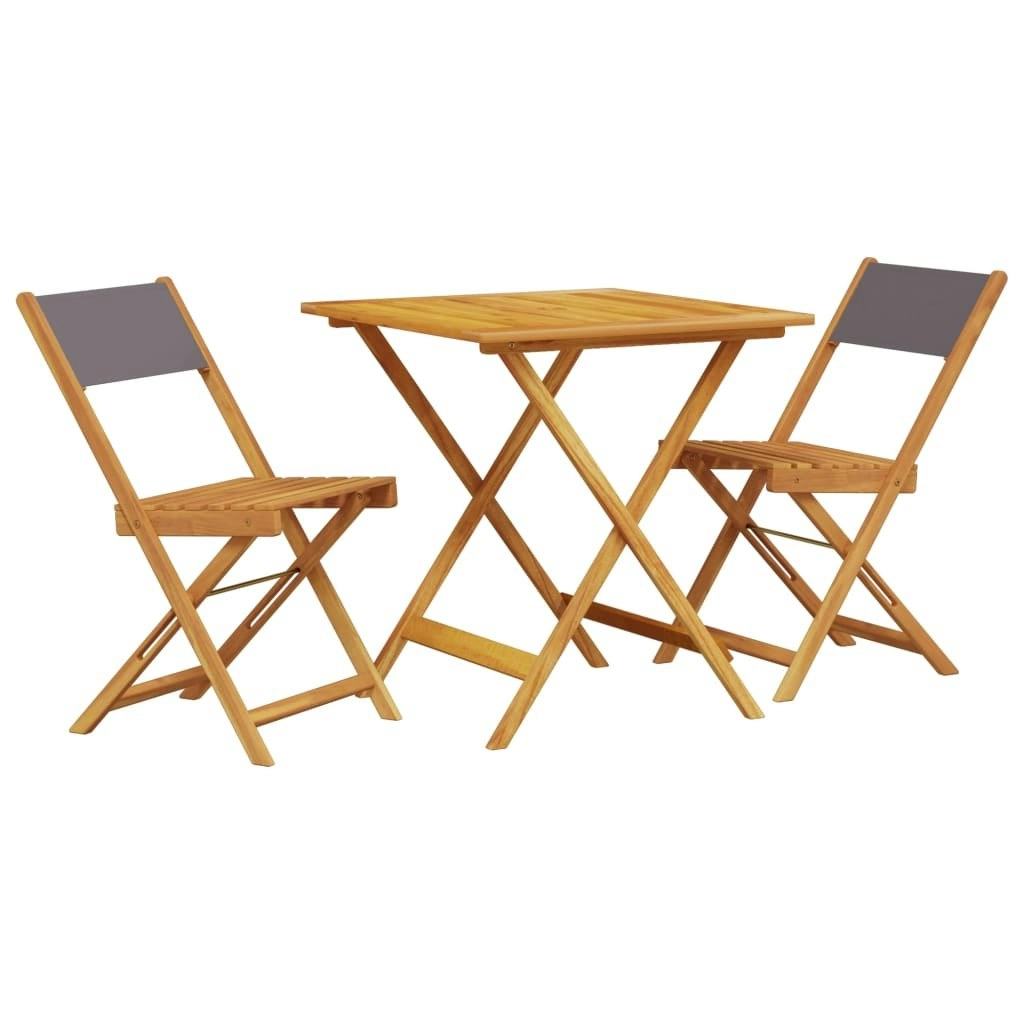 3 Piece Bistro Set Anthracite Fabric and Solid Wood 3281869